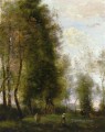 A Shady Resting Place aka Le Dormoir plein air Romanticism Jean Baptiste Camille Corot
